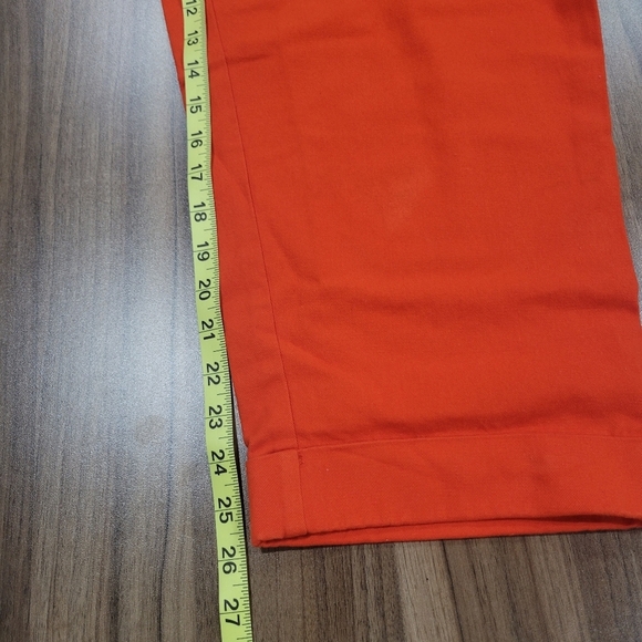 NWOT Free People Women's Orange Relaxed Pleated Boyfriend Chino Trousers size 0 - Picture 7 of 12